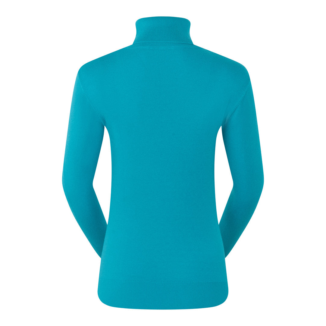 Pure Golf Ladies Classic Roll Neck in Tourmaline Blue