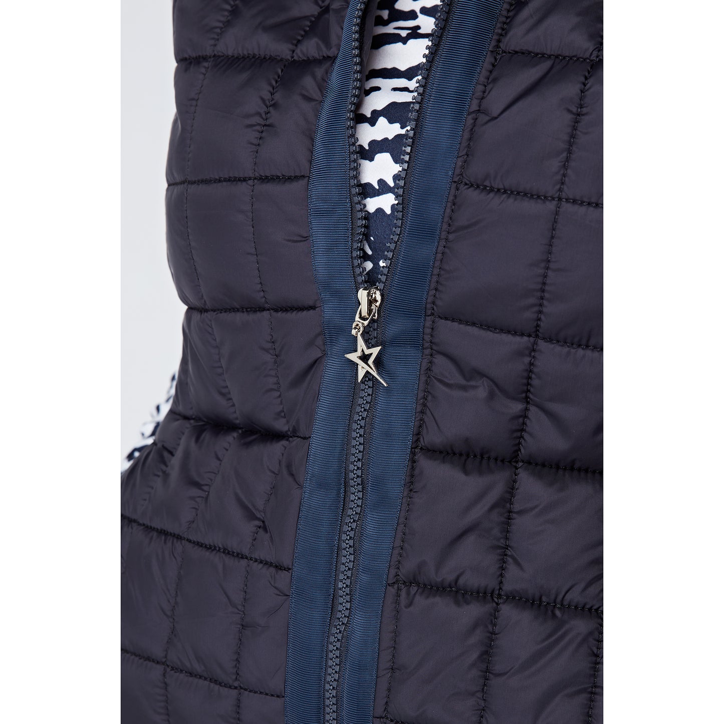 Swing Out Sister Ladies Padded Gilet with Soft-Stretch Side Panels in Navy