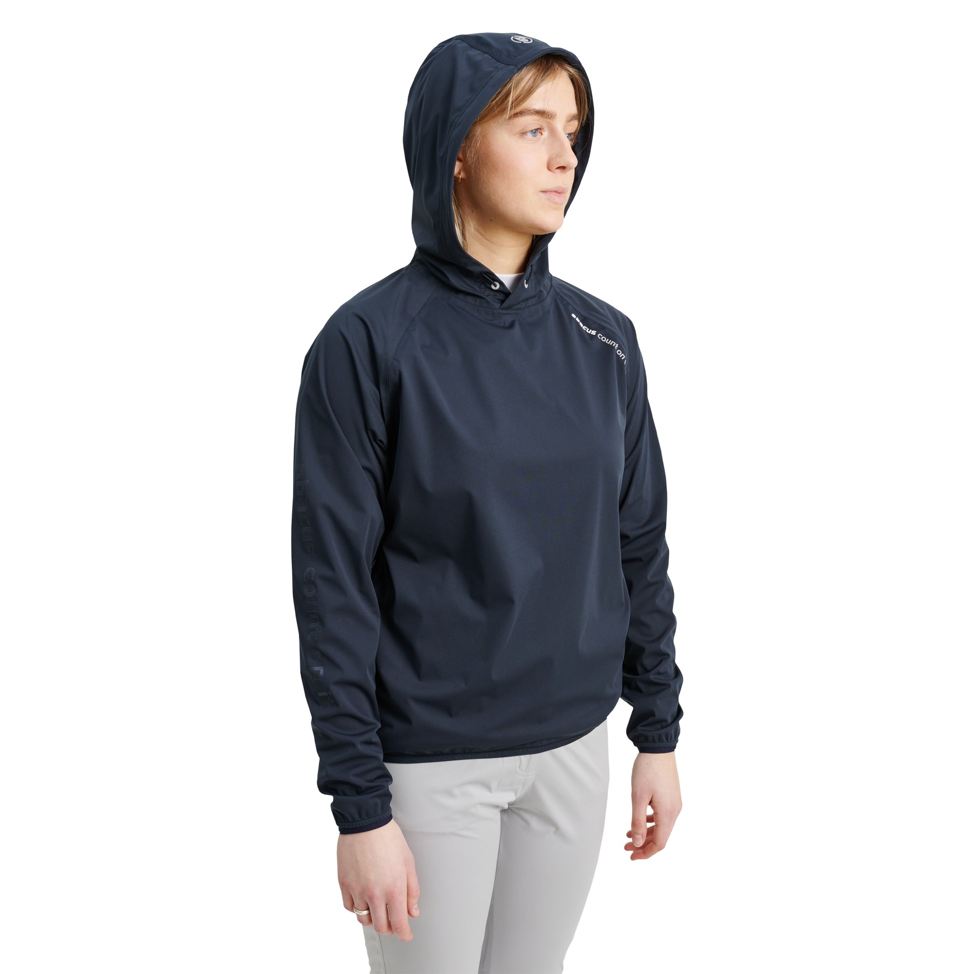 Abacus Ladies Navy Bounce Waterproof Hoodie