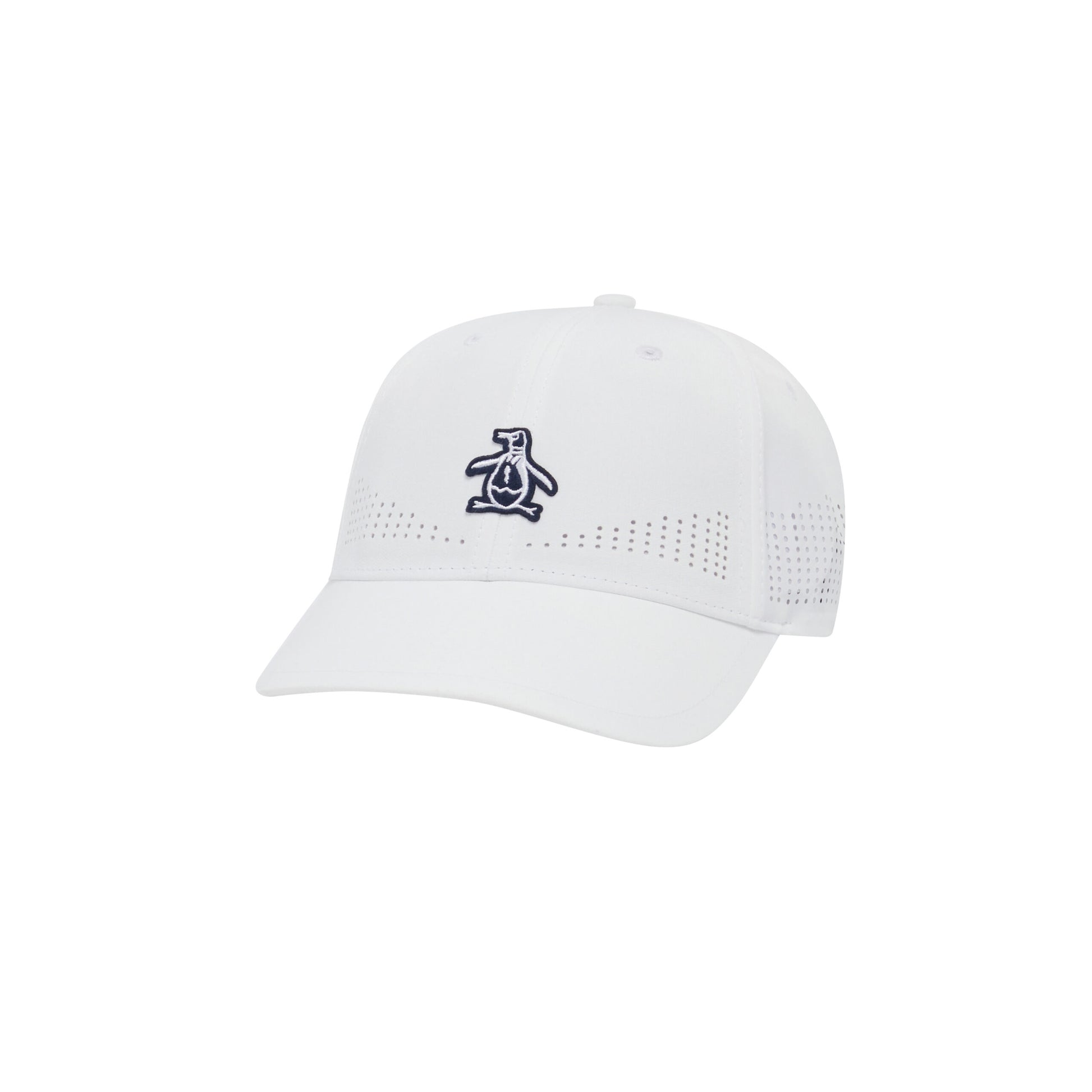 Original Penguin Ladies Lightweight Perforated Panel Cap in Bright White