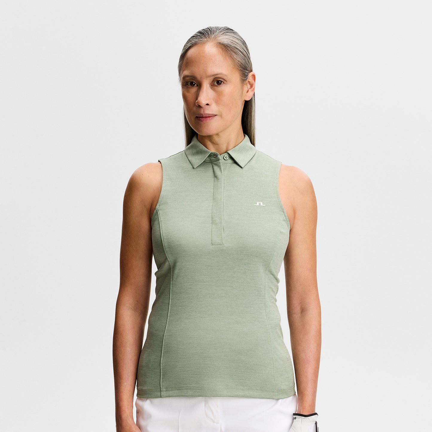 J.Lindeberg Ladies Sleeveless Polo - Sleek, Soft & Effortlessly Versatile