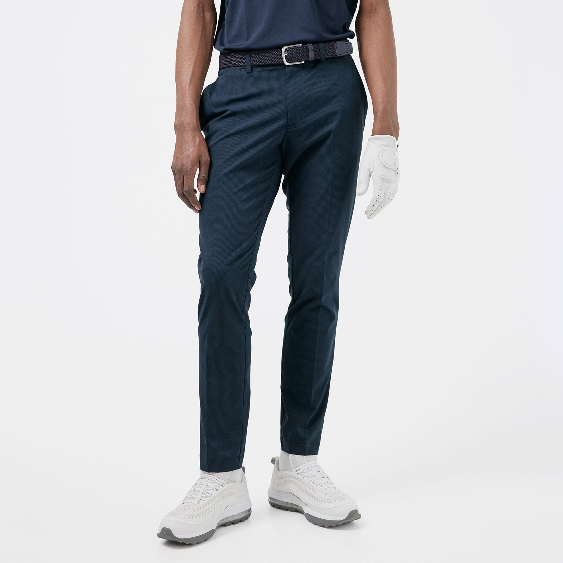 J.Lindeberg Mens Navy Golf Trousers with Water Repellent Finish