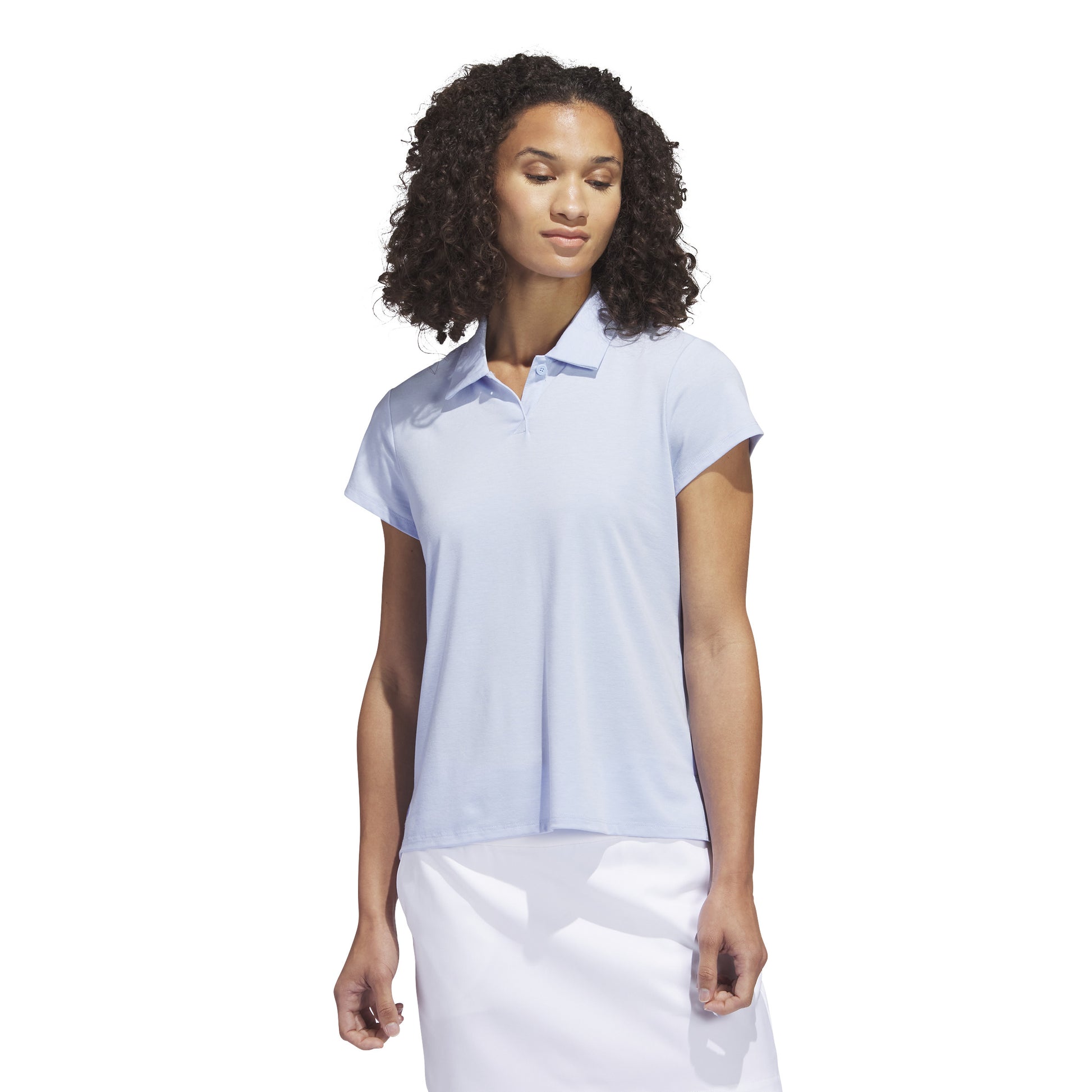 adidas Ladies Go-To Short Sleeve Polo in Blue Dawn - Last One Small Only Left