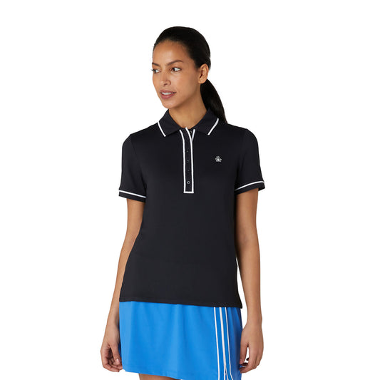 Original Penguin Ladies Caviar Short Sleeve Polo with Contrast Piping