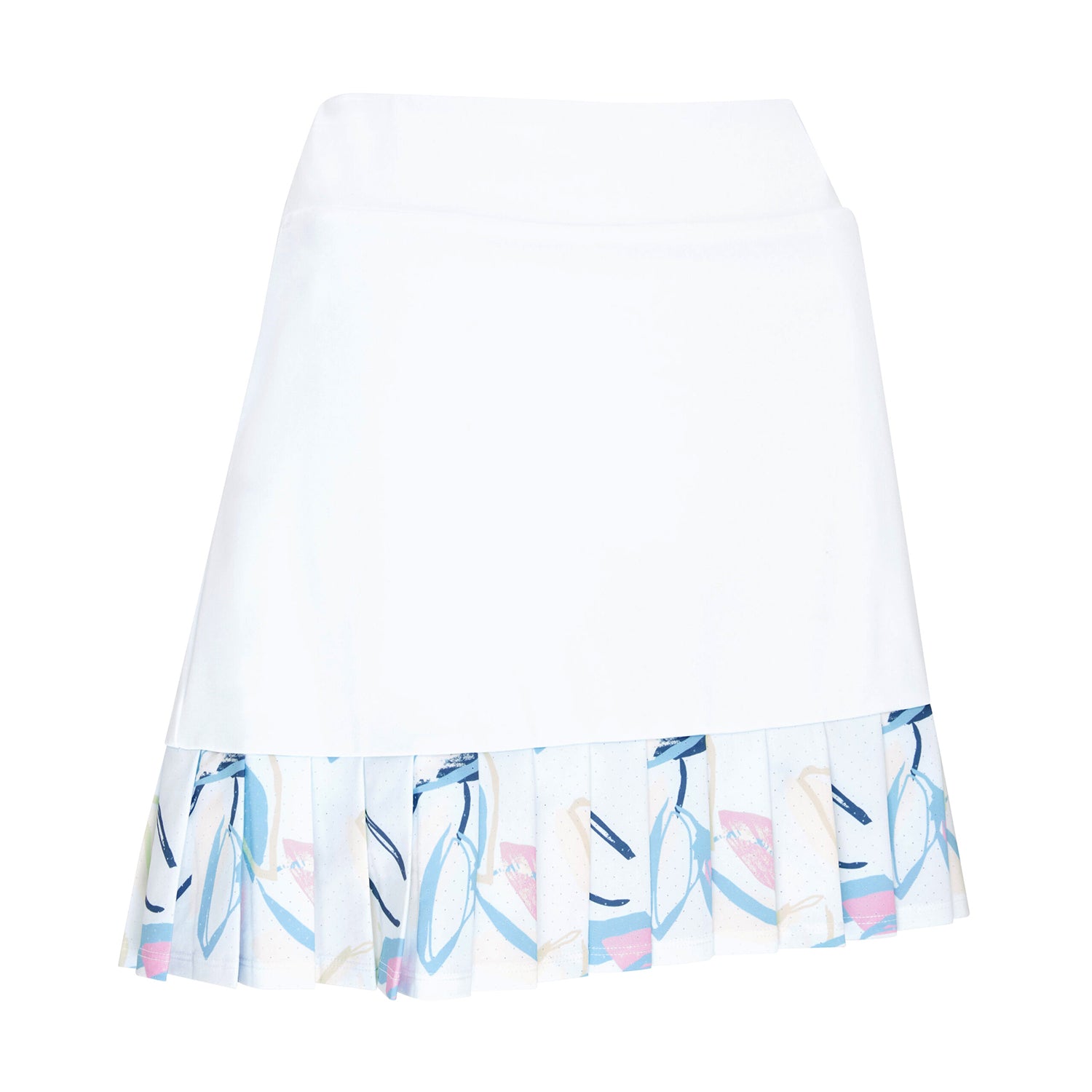 Callaway Ladies Pull-On Skort with Linear Petal Print Pleated Hem