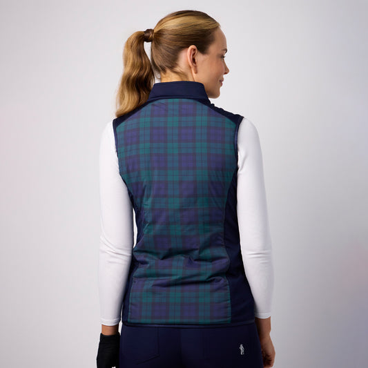 Glenmuir Ladies Tartan Thermal Gilet – Warm & Stylish Layered Golf Vest