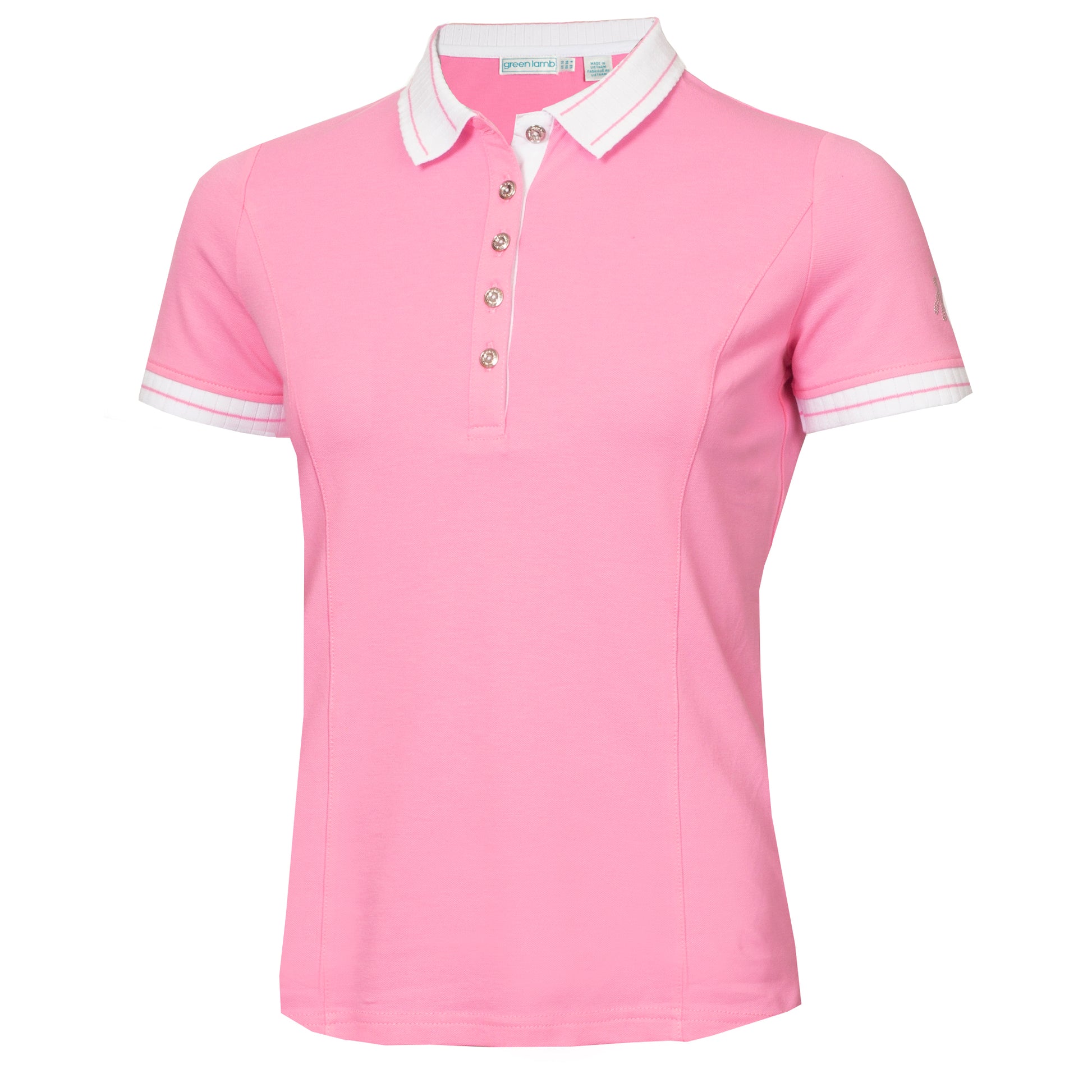 Green Lamb Ladies Organic Cotton Short Sleeve Club Polo in Candy