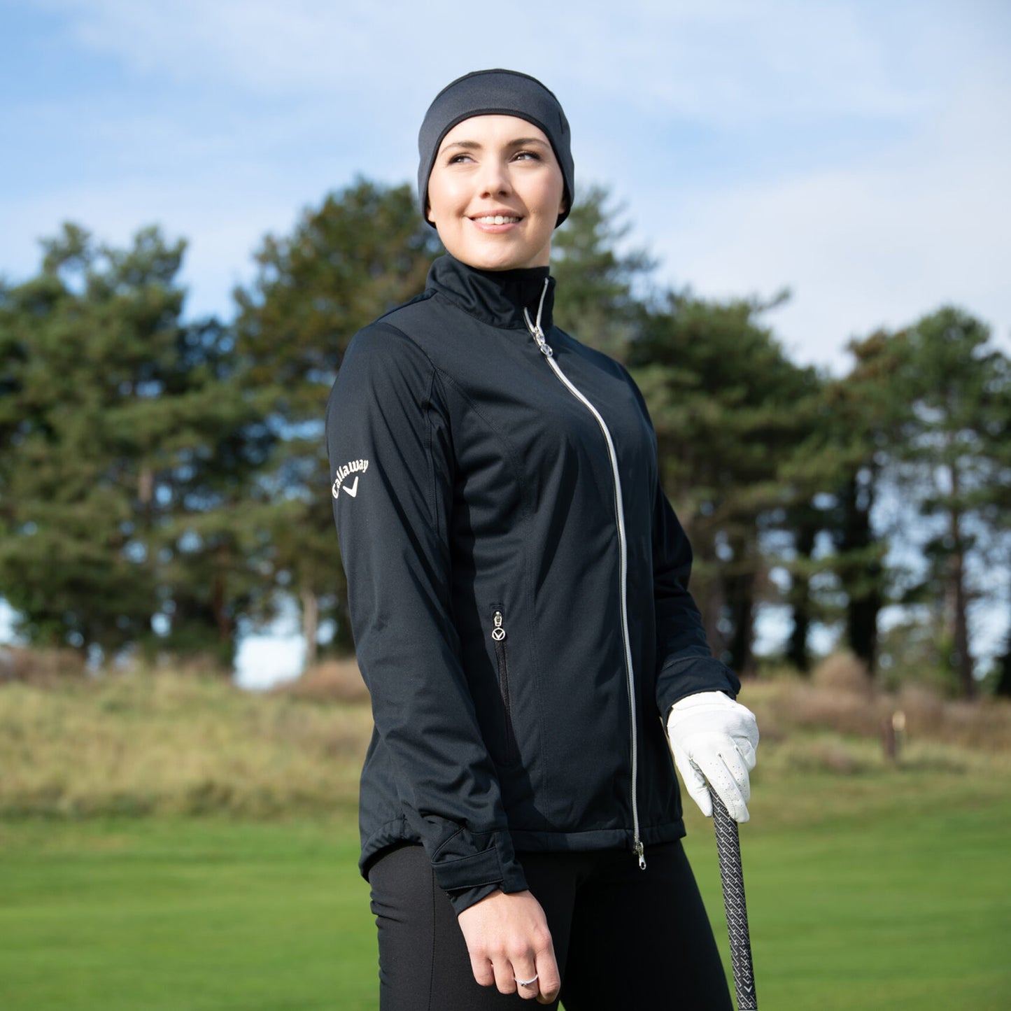 Callaway Ladies Soft Shell Wind Water Resistant Golf Jacket in