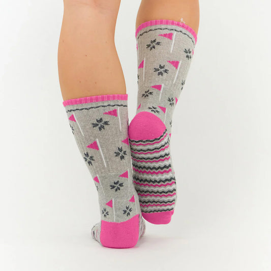 Surpizeshop Ladies Crew Golf Socks with Flag Design