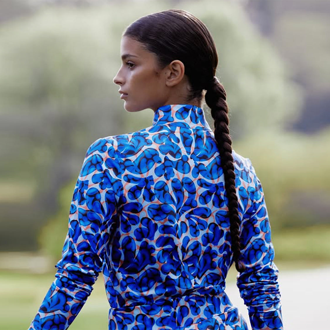 Daily Sports Ladies Mesh Long Sleeve top in Retro Floral Print