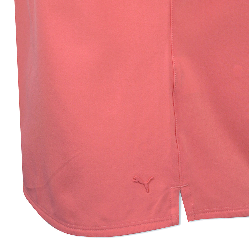 Puma Ladies Sleeveless Mesh Panel Polo in Rapture Rose