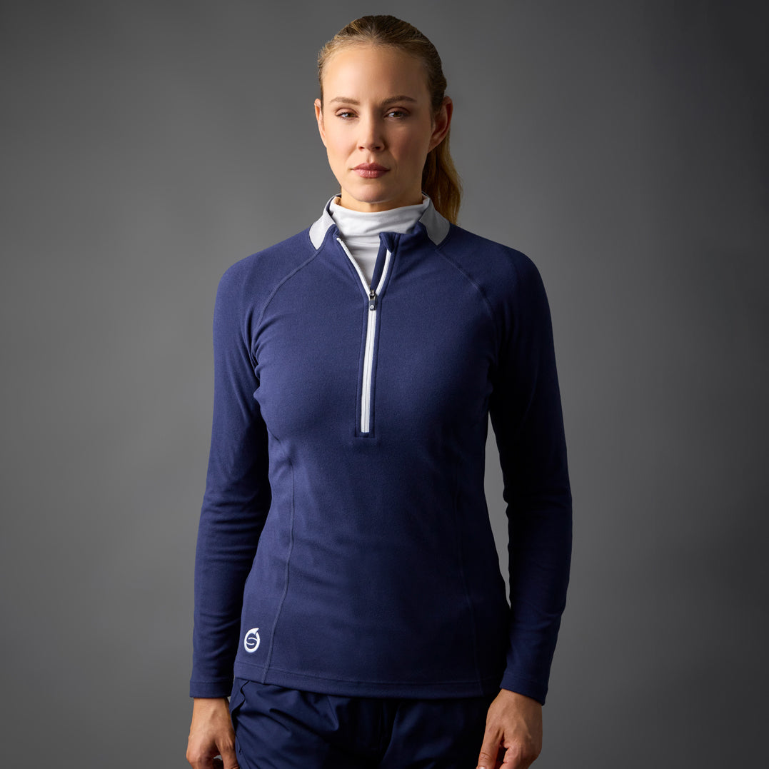 Sunderland Ladies Navy Thermal Peached Interlock Mid-layer for Performance with a Soft Touch