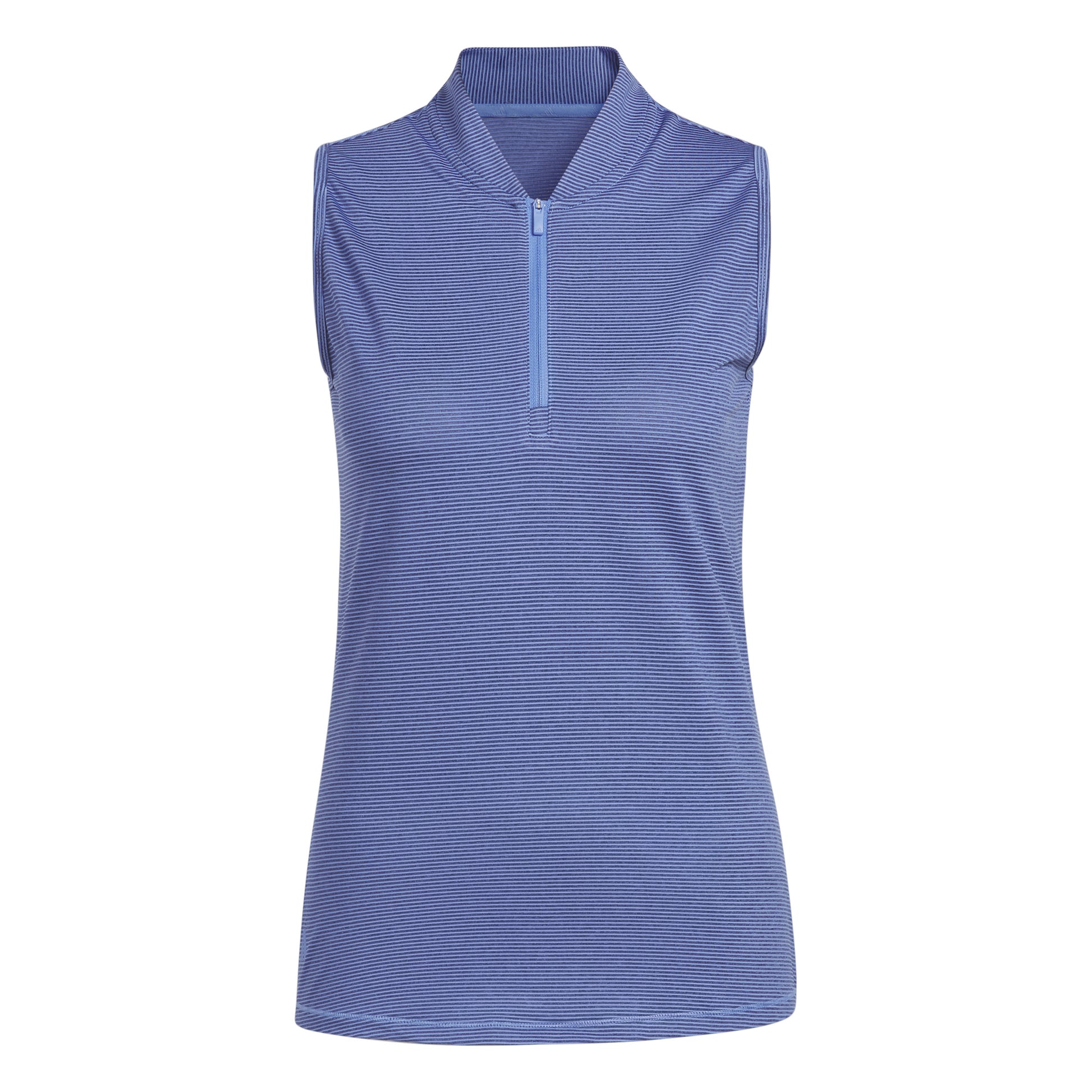 adidas Ladies Fine Stripe Mesh Sleeveless Golf Polo in Blue Fusion & Collegiate Navy