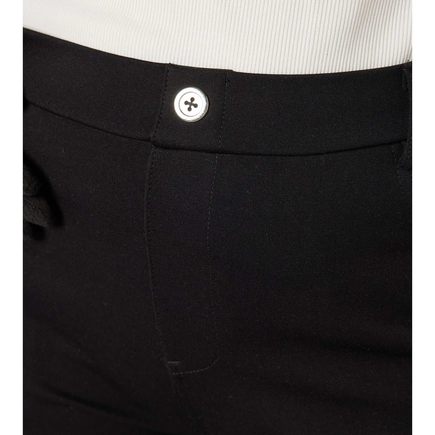 Swing Out Sister Ladies Pull-On Trousers with Ankle Zip in Black