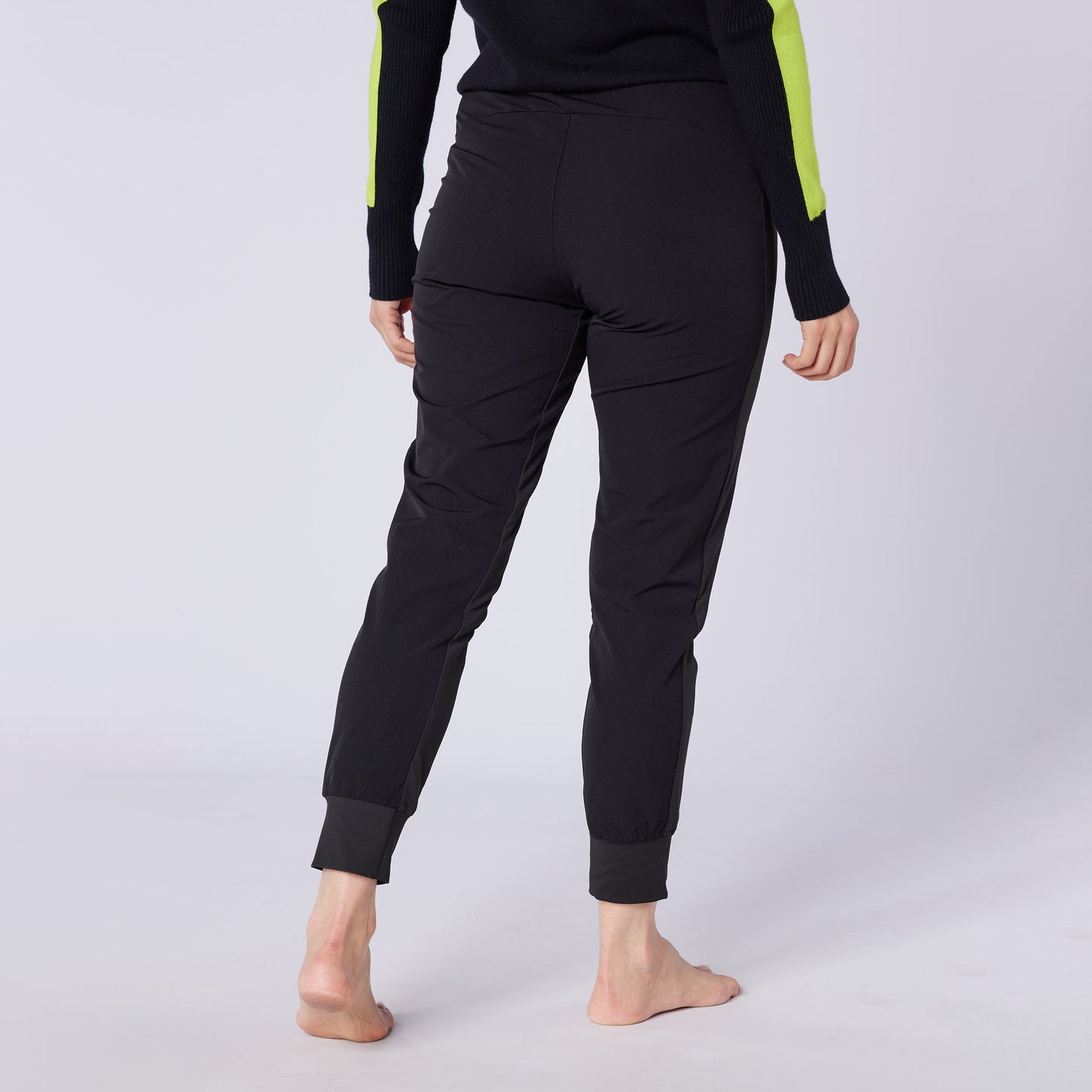 Swing Out Sister Ladies Wind & Water Resistant Pull-On Stretch Jogger in Black