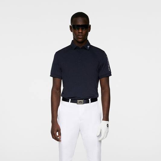 J.Lindeberg Mens Tour Tech Short Sleeve Polo in Navy