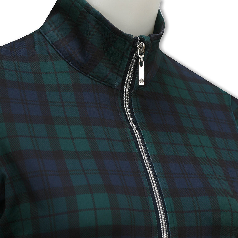 Glenmuir Ladies Lightweight Mid-Layer with Zip-Neck in Tartan