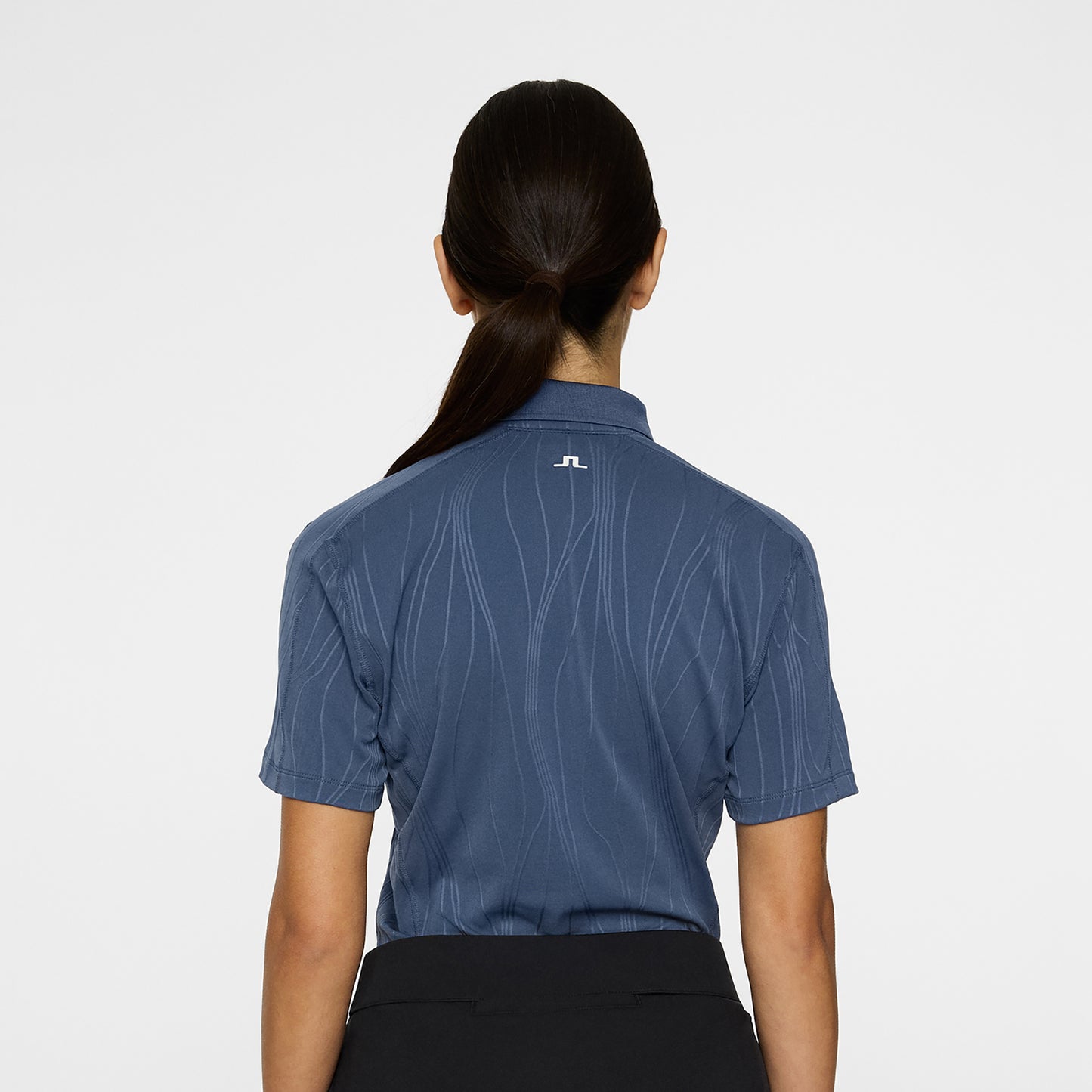 J.Lindeberg Ladies Polo with Subtle Wave Print