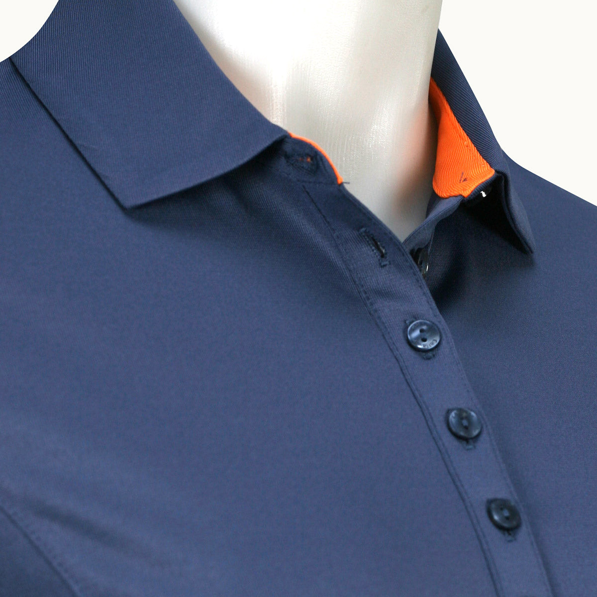 Callaway Ladies Short Sleeve Colorblock Golf Polo in Blue Indigo