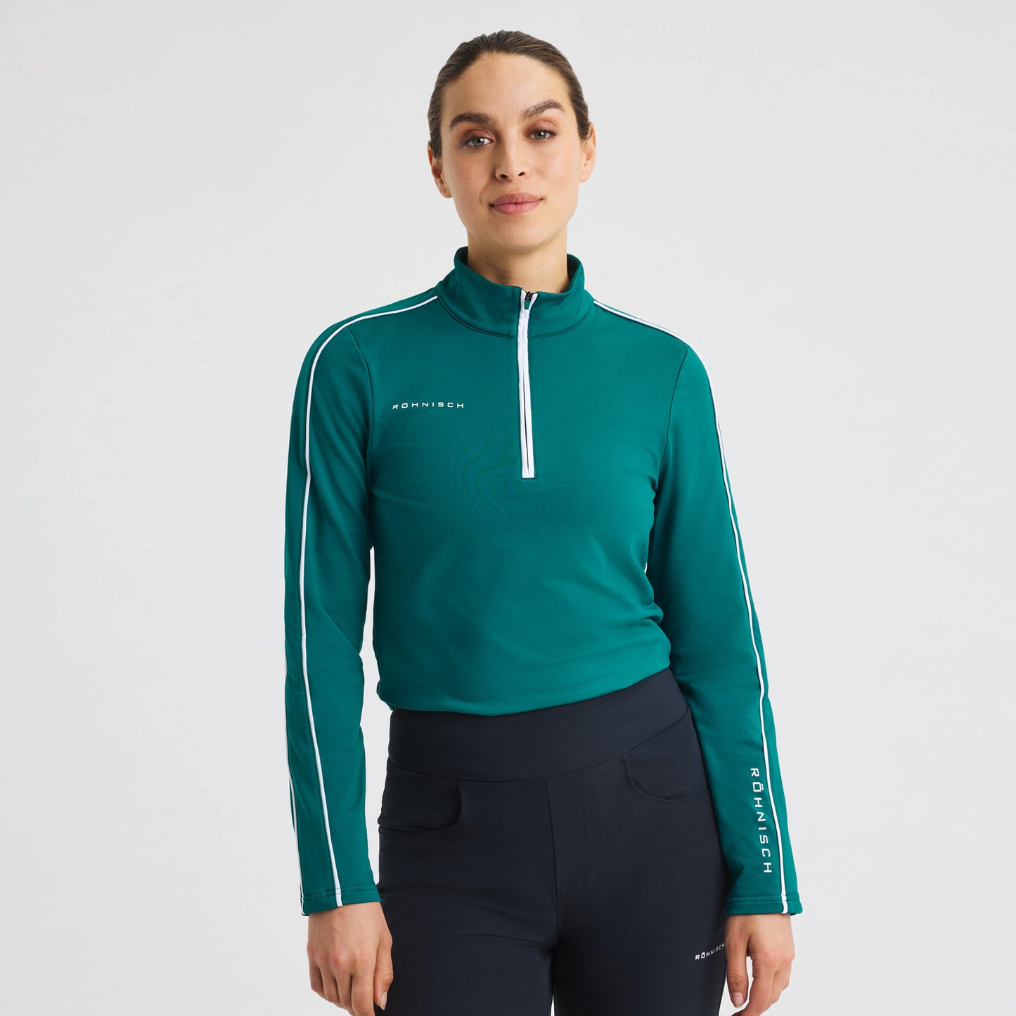 Rohnisch Ladies Thermal Brushed Back Golf Mid-layer in Augusta Green