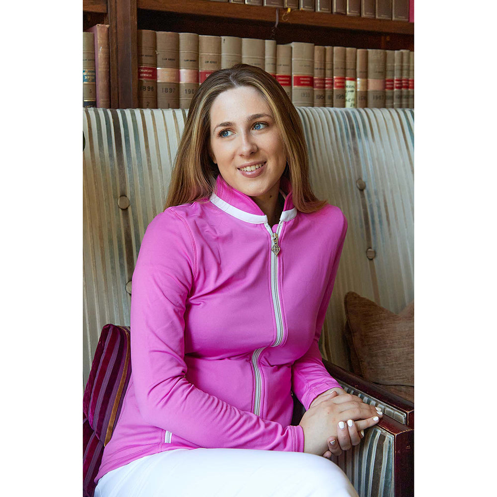 Pure Golf Ladies Mid-Layer Stretch Jacket with Full-Zip - Performance Stretch for Players Who Don’t Slow Down