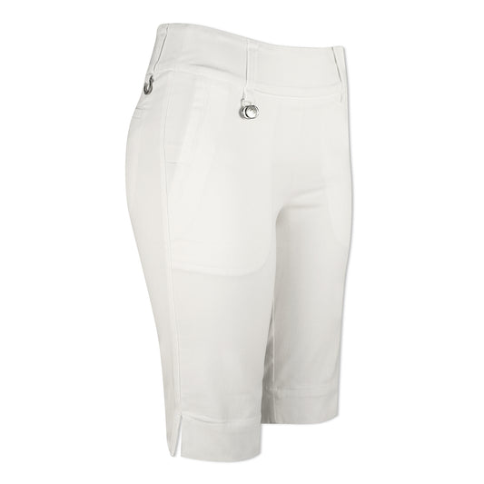 Daily Sports Ladies Pull-On City Shorts with Super-Stretch Finish in White