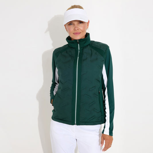 Abacus Ladies Quilted Gilet with Stretch Side Panels