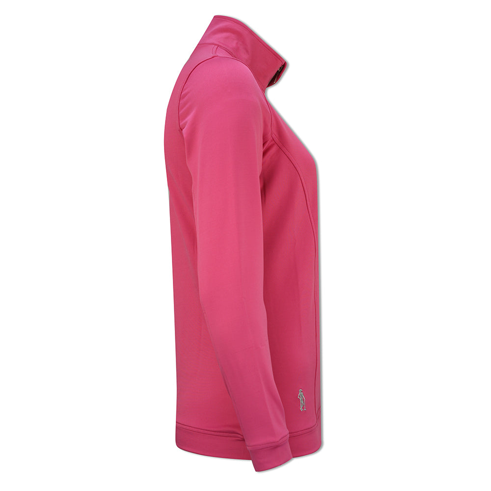 Glenmuir Ladies Lightweight Mid-Layer with Zip-Neck in Hot Pink