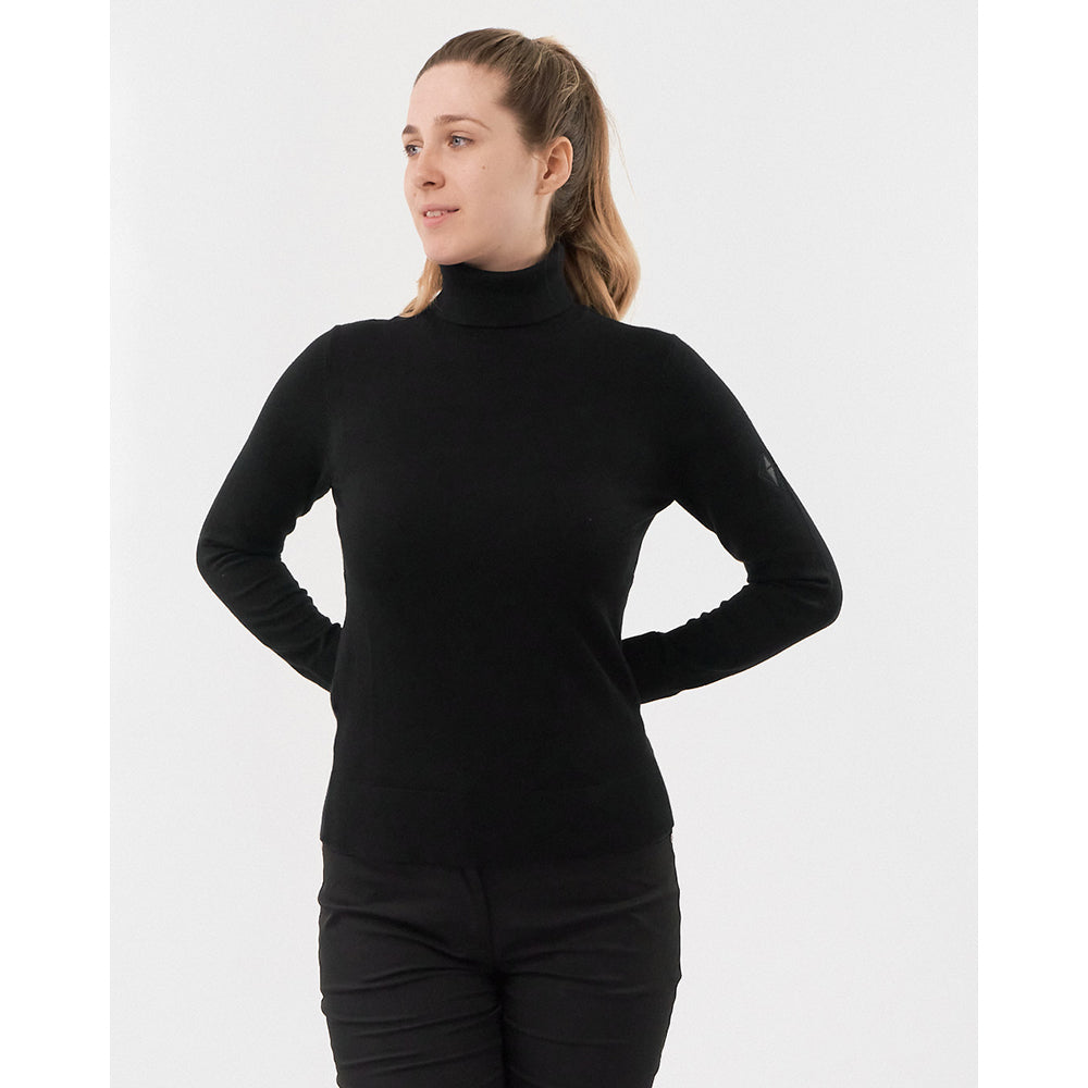 Pure Golf Ladies Classic Roll Neck in Black