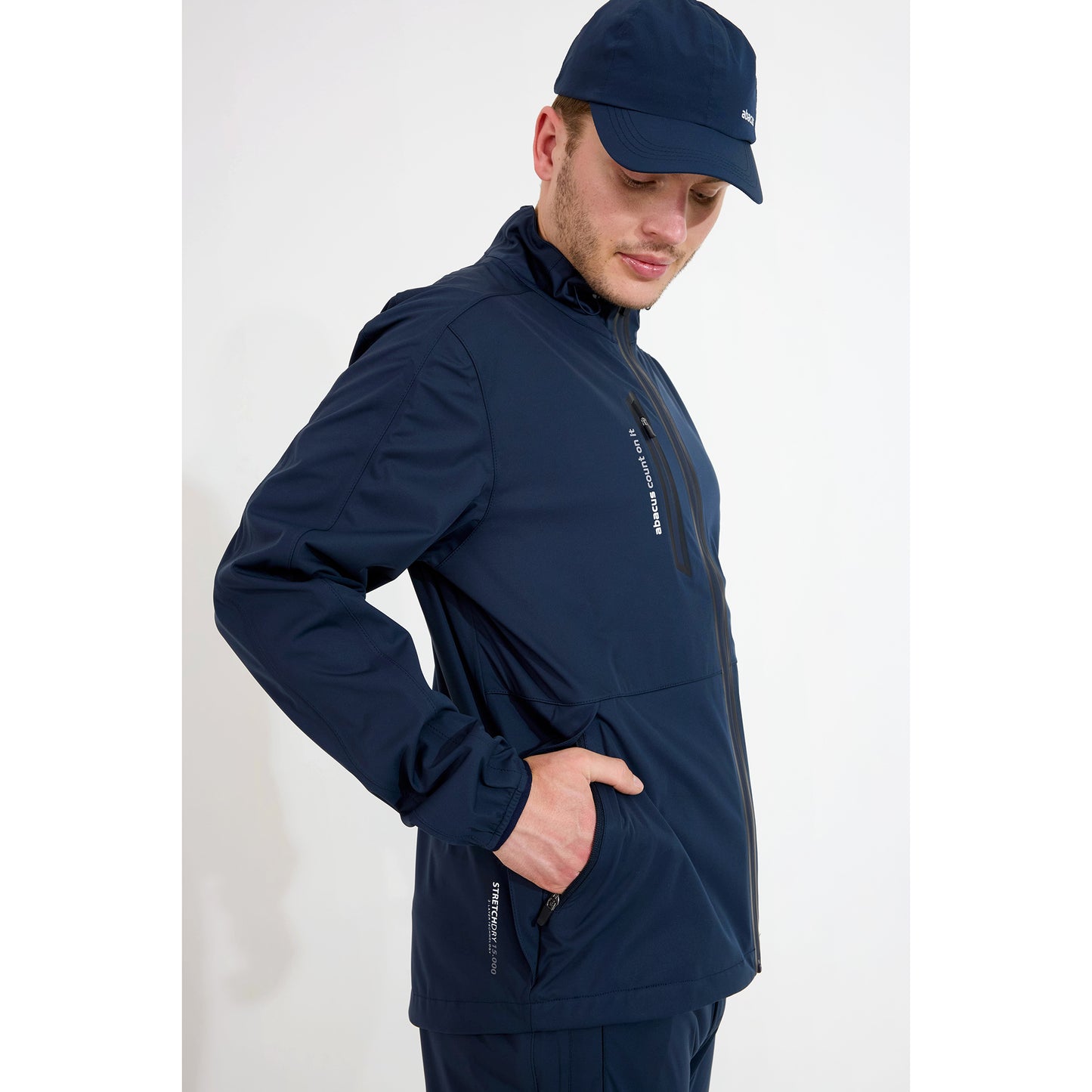 Abacus Mens Bounce Waterproof Jacket in Navy
