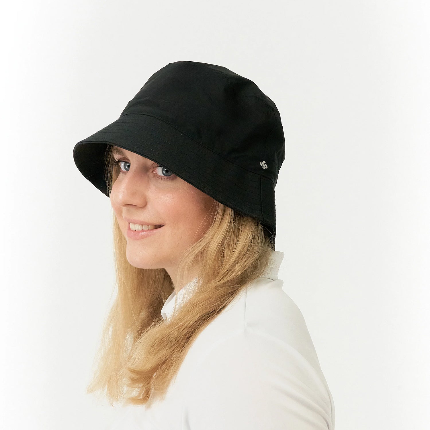 Surprizeshop Ladies Fleece Lined Waterproof Bucket Hat in Black