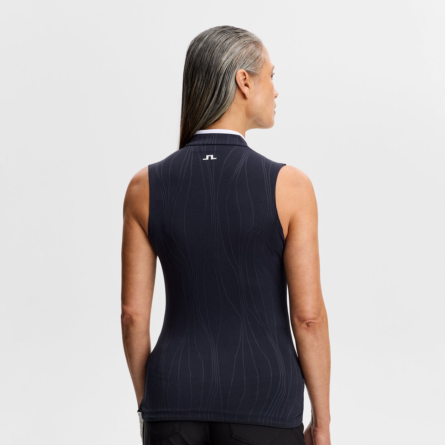 J.Lindeberg Ladies Navy Sleeveless Polo for Elevated Style & Unmatched Comfort