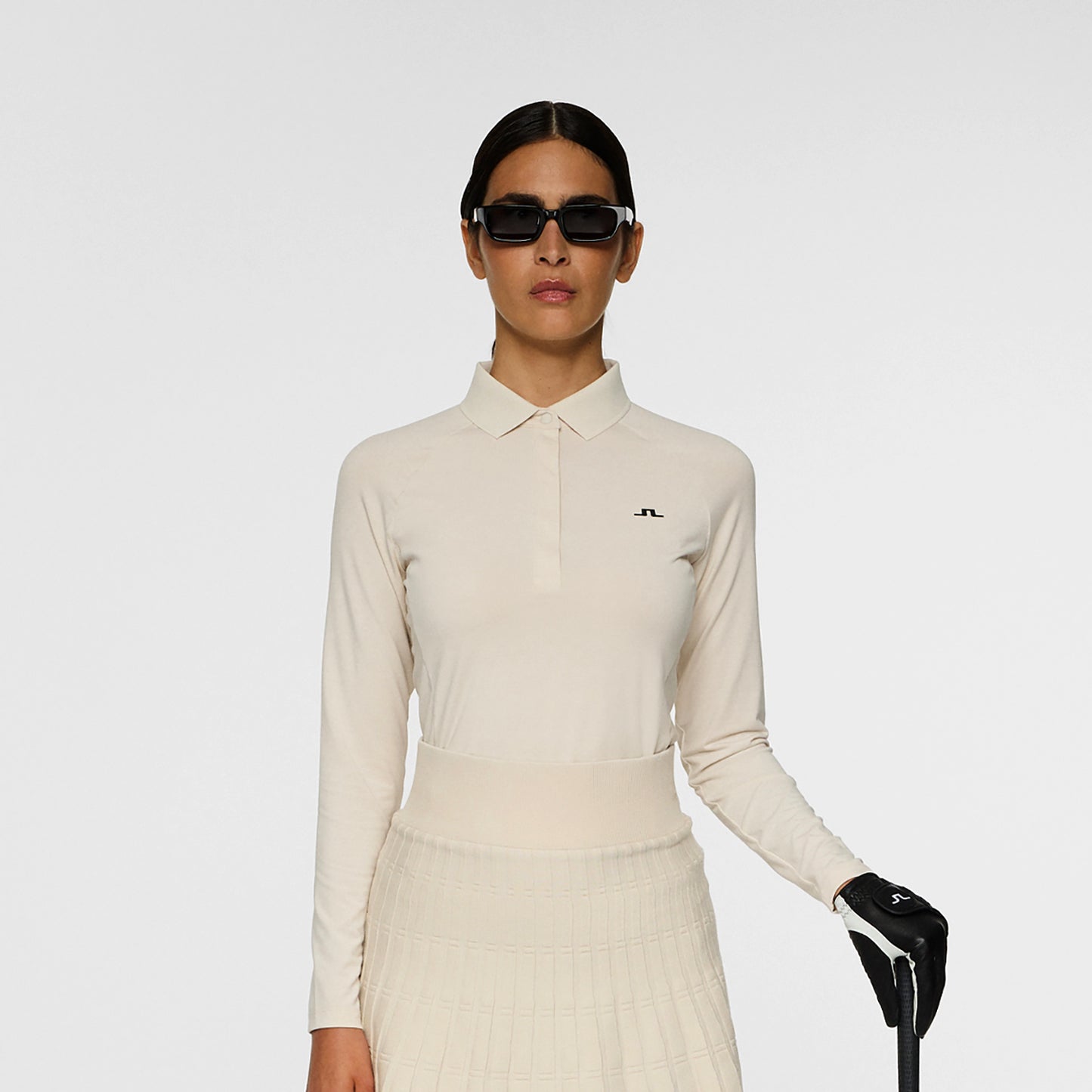 J.Lindeberg Ladies Soft Feel Long Sleeve Polo