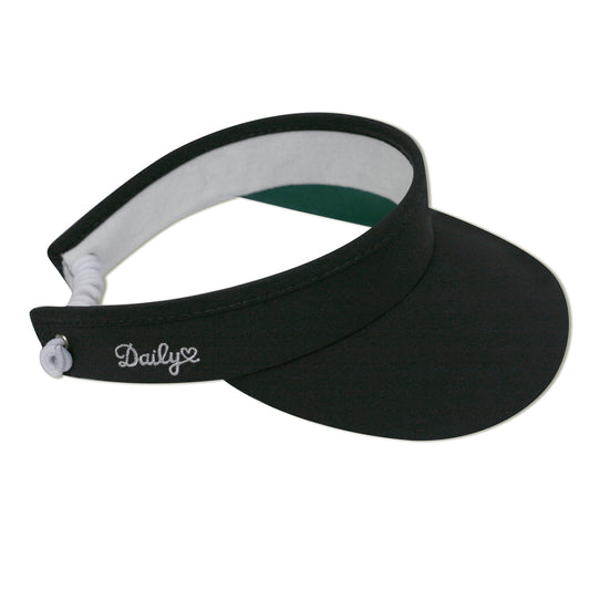Daily Sports Ladies Visor with Adjustable Fit in Black