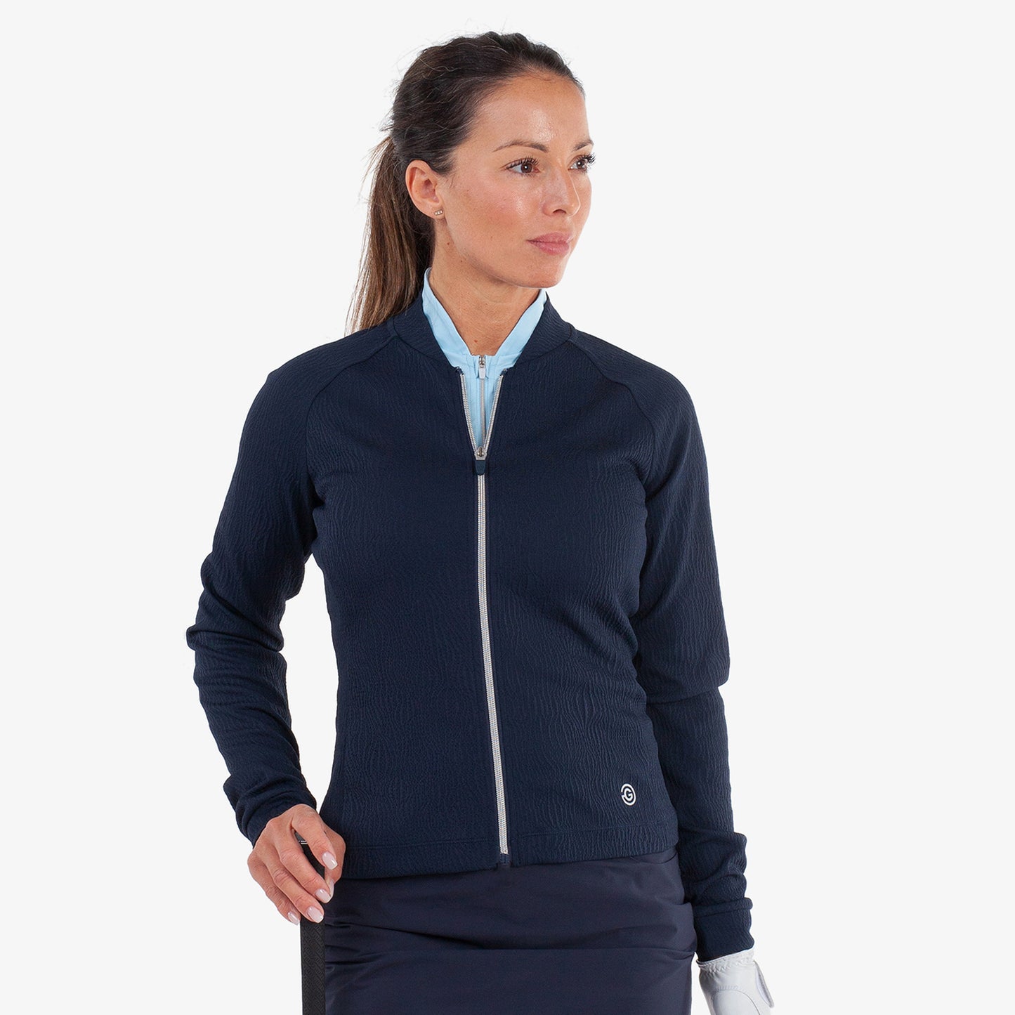 Galvin Green Women's Full-Zip Navy Jacket - Sleek INSULA Warmth with a Refined Feminine Silhouette
