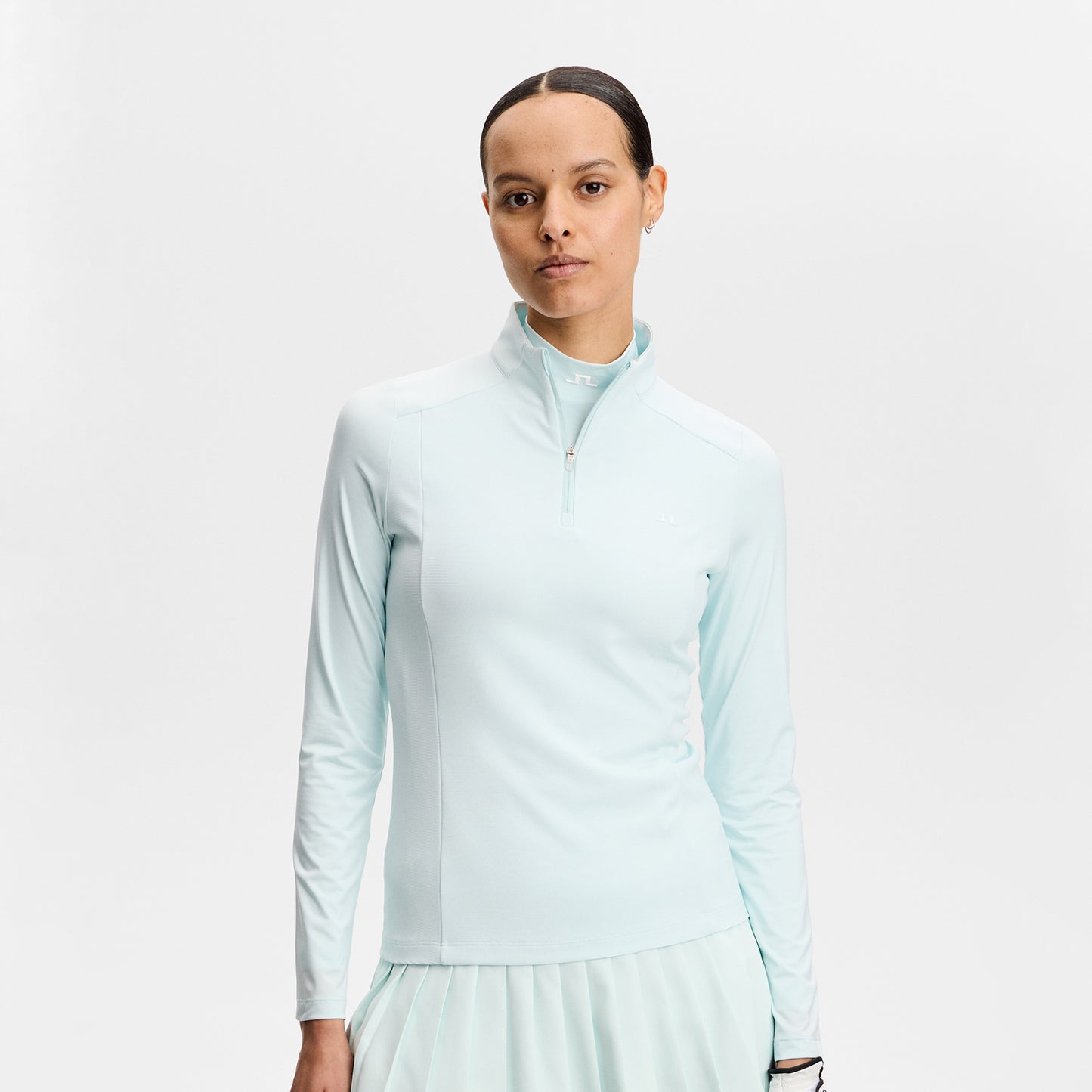 J.Lindeberg Ladies 1/4 Zip Mid-Layer - Lightweight Warmth for Active Days