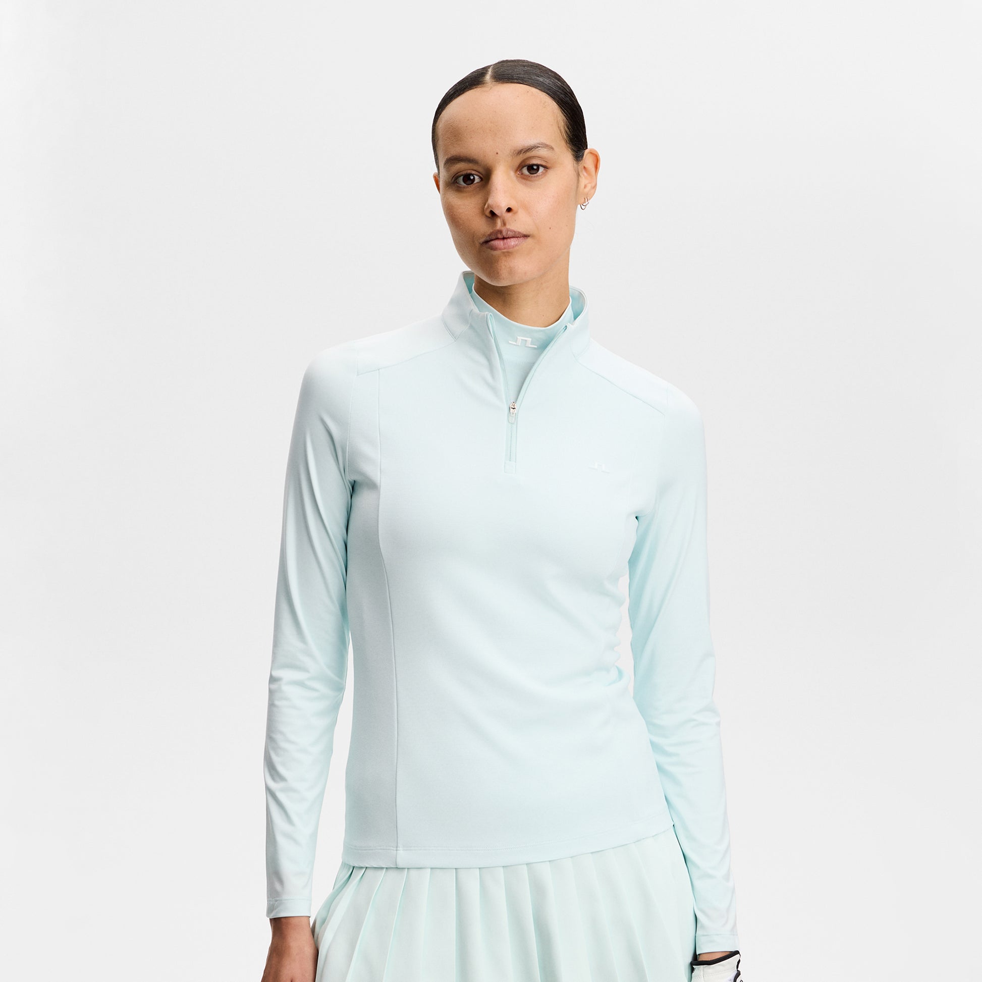 J.Lindeberg Ladies 1/4 Zip Mid-Layer - Lightweight Warmth for Active Days