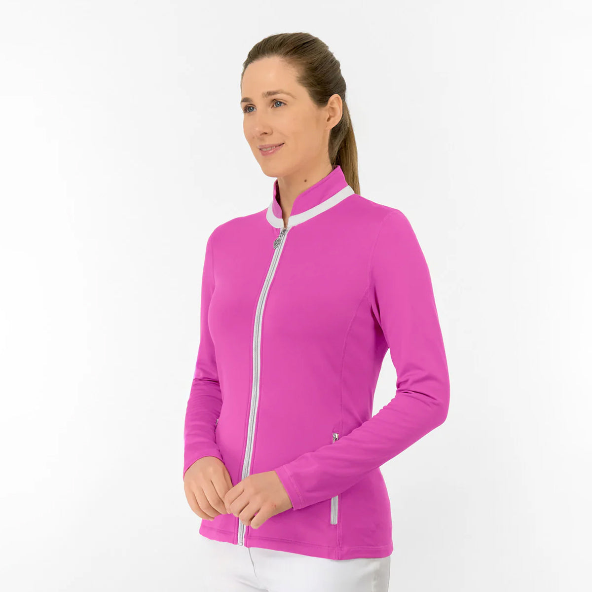 Pure Golf Ladies Mid-Layer Stretch Jacket with Full-Zip - Performance Stretch for Players Who Don’t Slow Down