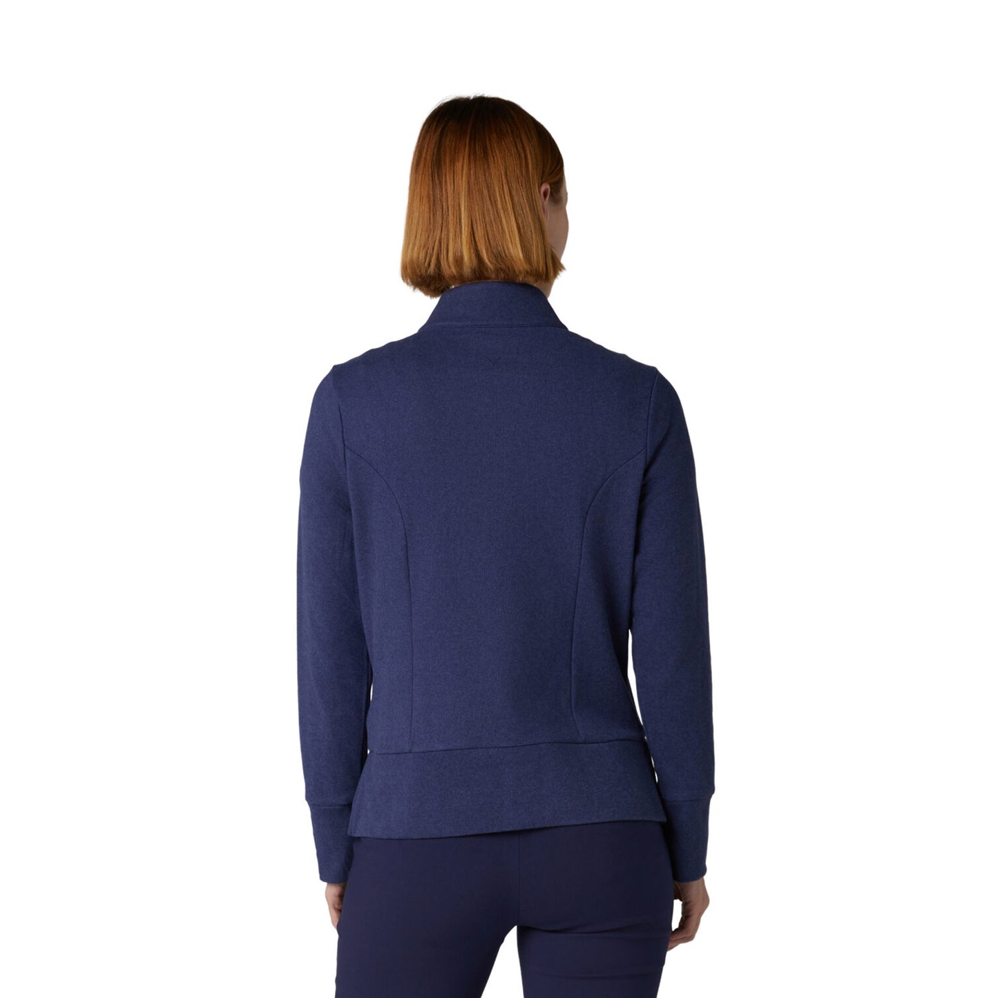Callaway Ladies Mixed Media 1/2 Zip Pullover in Peacoat Heather