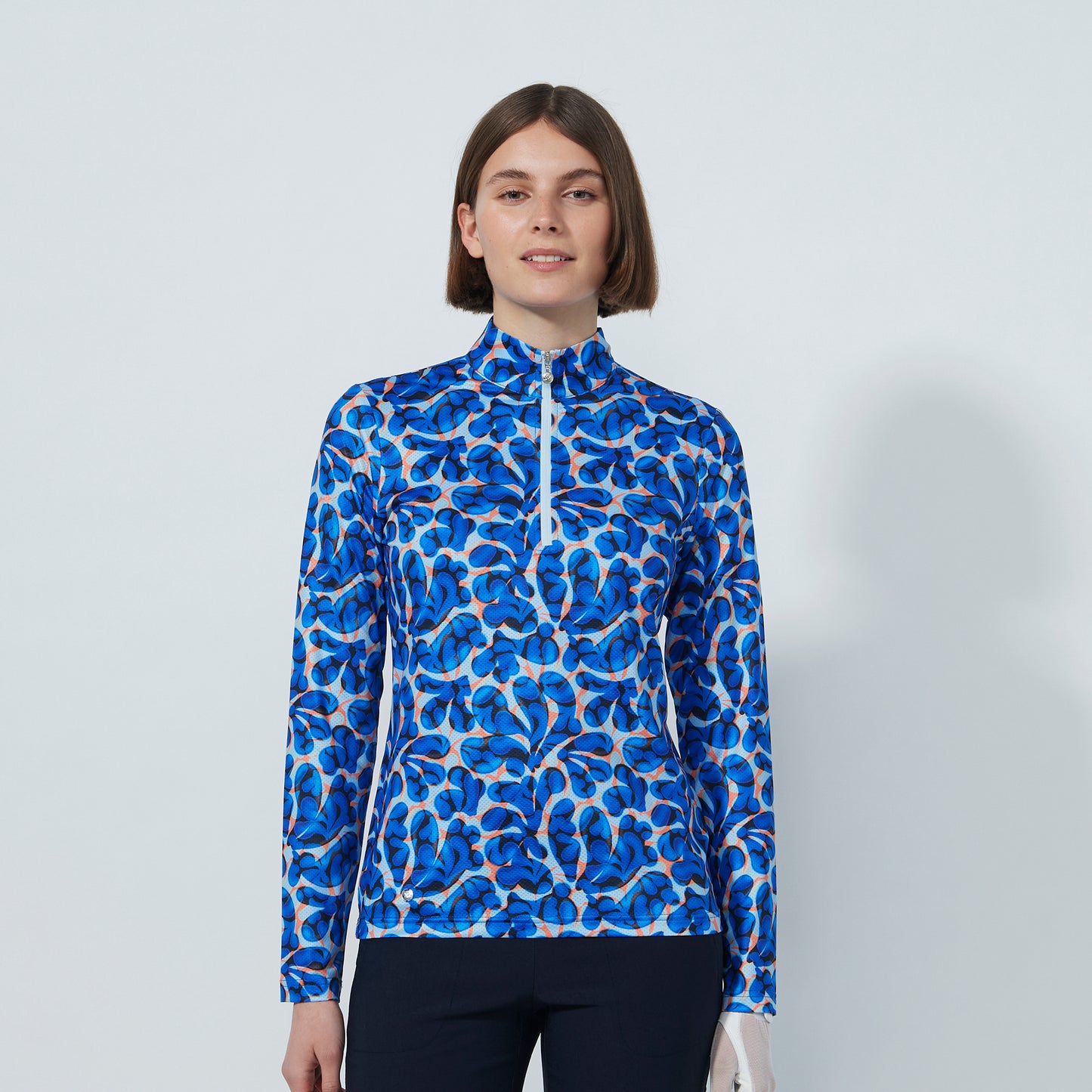 Daily Sports Ladies Mesh Long Sleeve top in Retro Floral Print