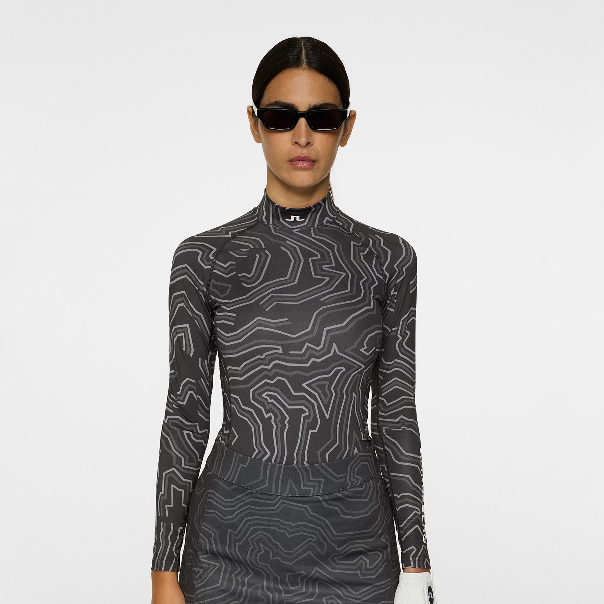 J.Lindeberg Ladies Compression Top in Contour Print
