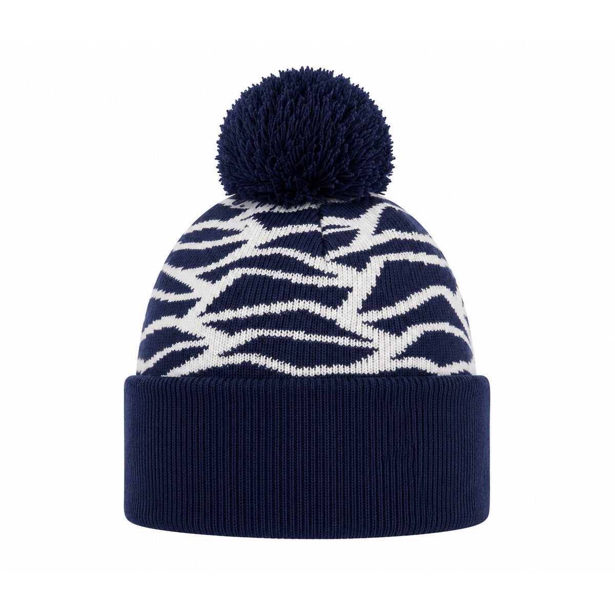 Swing Out Sister Pattern Bobble Hat in Navy
