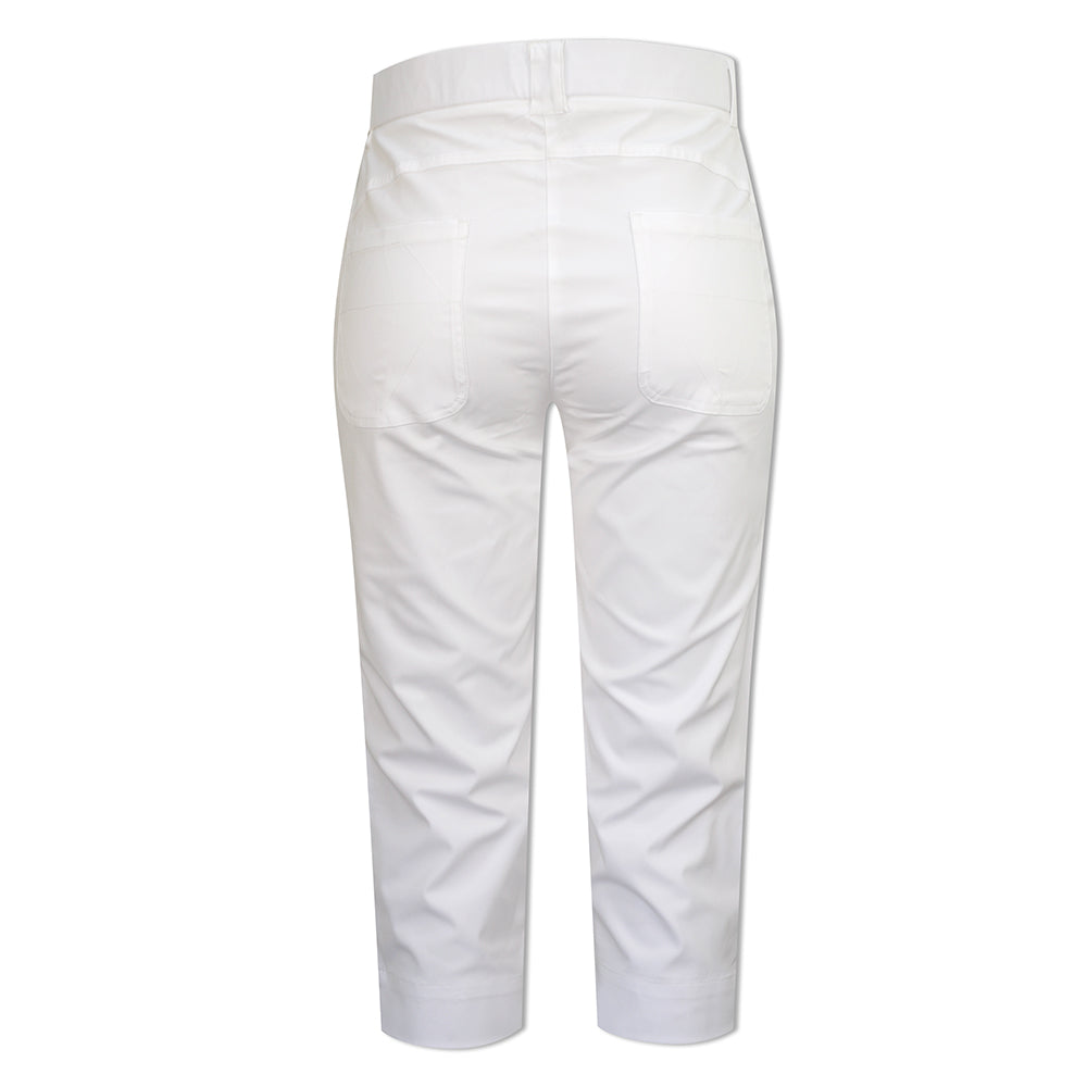 Pure Golf Ladies Stretch Capri in White