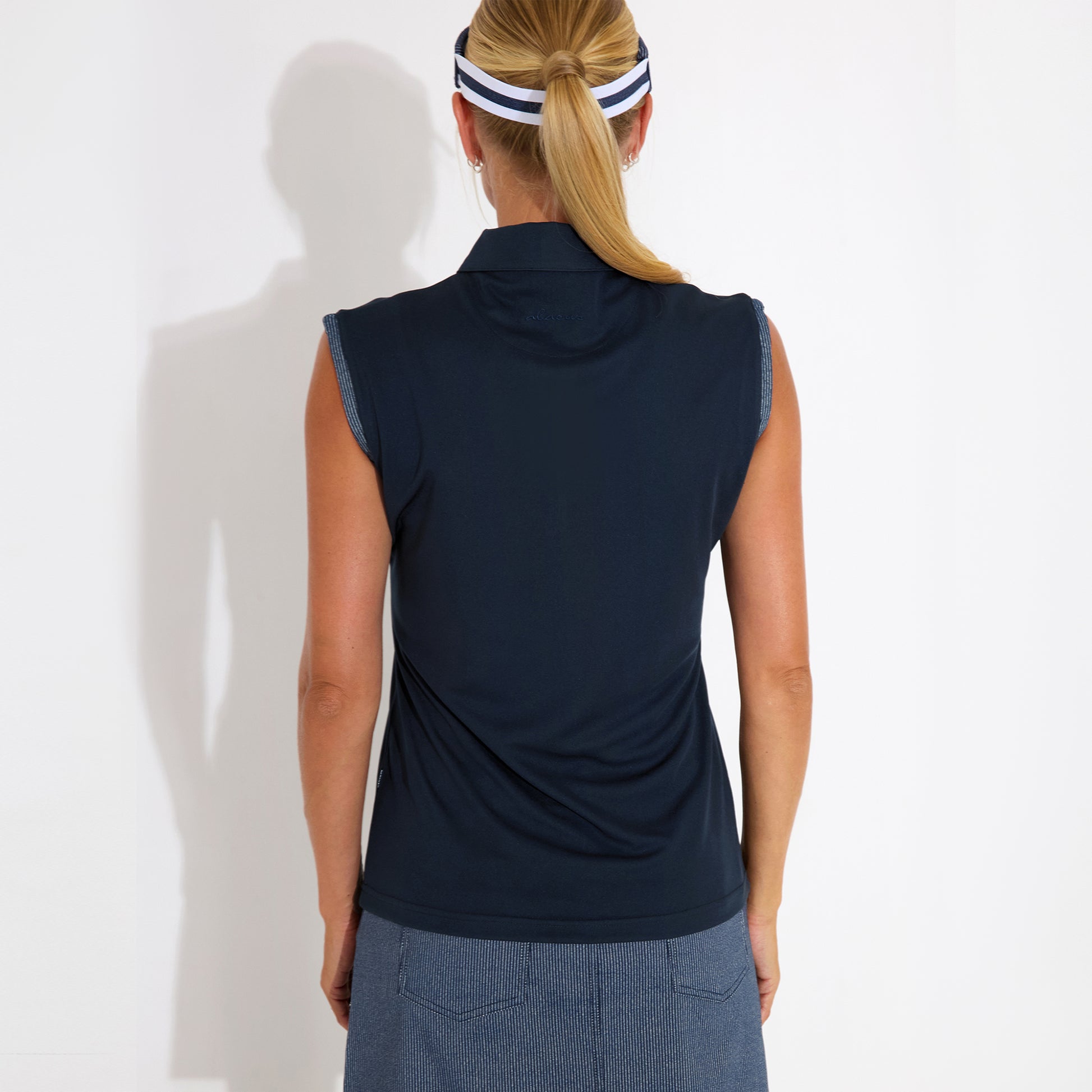 Abacus Ladies DryCool Sleeveless Polo in Navy - Chic Comfort on the Course
