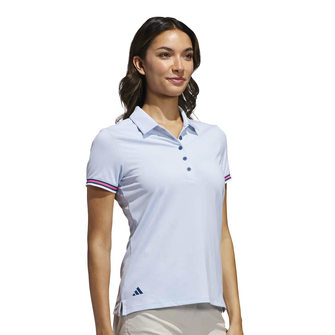 adidas Golf Ladies Short Sleeve Polo with Contrasting Trim for Feminine Flair with Every Swing