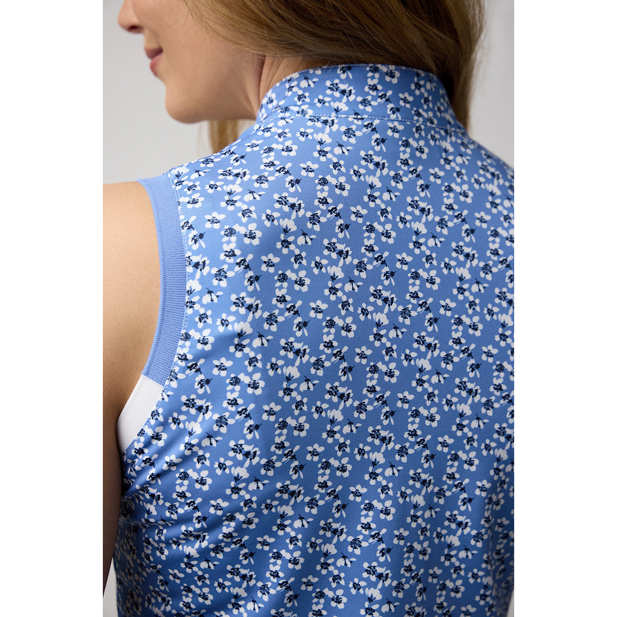 Glenmuir Ladies Polo with Floral Print Panels