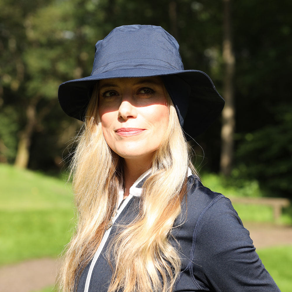 Surprizeshop Ladies Fleece Lined Waterproof Golf Hat in Navy GolfGarb