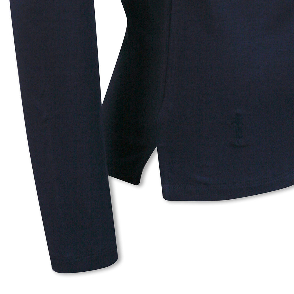 Glenmuir Ladies Long-Sleeve Cotton Roll Neck in Navy