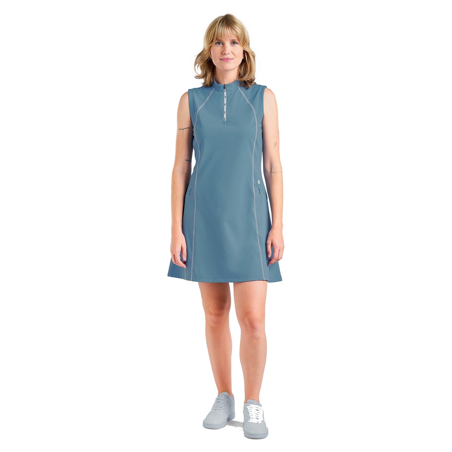 Nivo Ladies Sleeveless Active Dress with UPF50+ in Sea Reflection