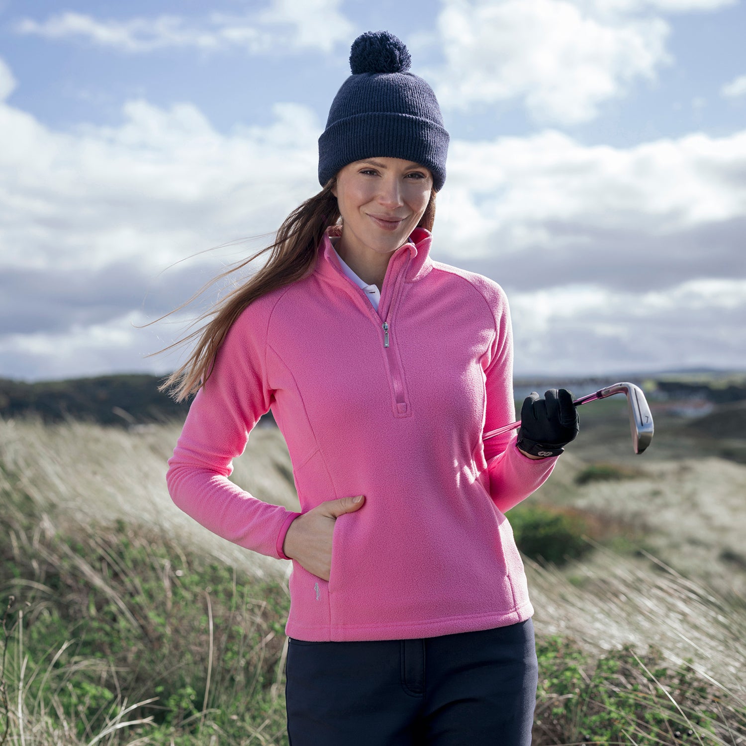 Glenmuir Ladies Tailored Fleece in Hot Pink